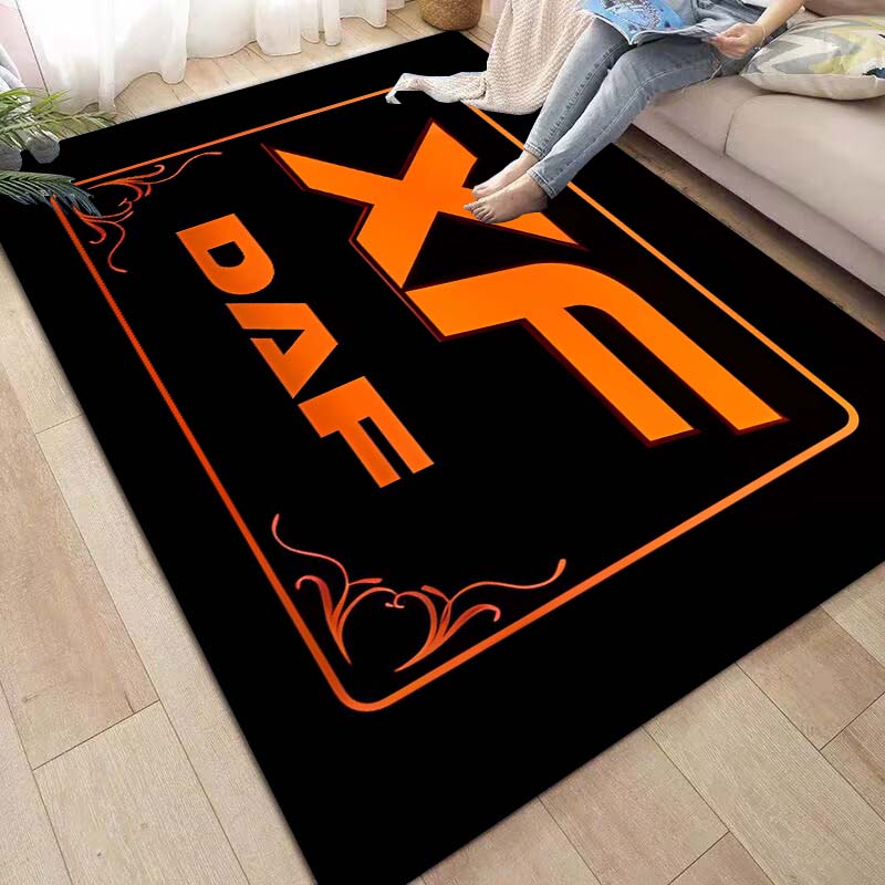 Daf Truck Carpet and Rug Classic Car Logo Carpet Floor Mat Living Room Bedroom Decorate Soft Carpet Kids Room Rug Washable Rugs