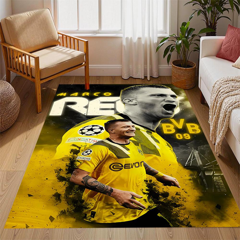 Ronaldo's Legacy In Red Themed Anti-Slip Rugs - Polyester Home Decor, Suitable for Bedrooms, Living Rooms, Doorways, Studios, and Decorations