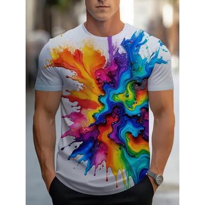 Lässige Herren-Kurzarmkleidung Mode Herren Streetwear T-Shirt Übergröße Atmungsaktives Muskel-Rundhals-T-Shirt Für Männer