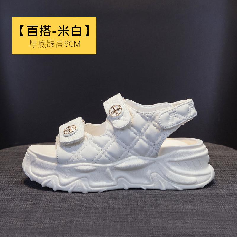 Sandaler älva älva vind 2025 nya sommar mångsidiga damplattform muffin kardborre sport strand sandaler