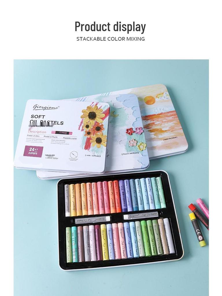 Giorgione 48 Macaron Morandi Ölpastellkreiden Blechset