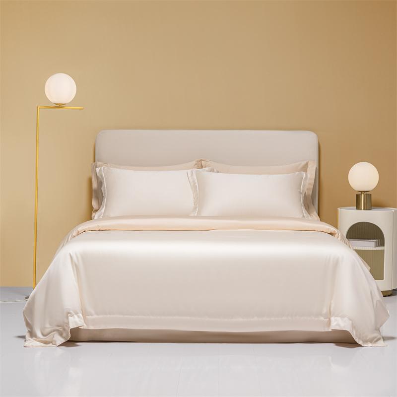 Silk Like Silky Cooling Duvet Cover Pillowcases 3Pcs Summer Lyocell Quality Bedding Set Single Double Queen Wrinkle Resistant