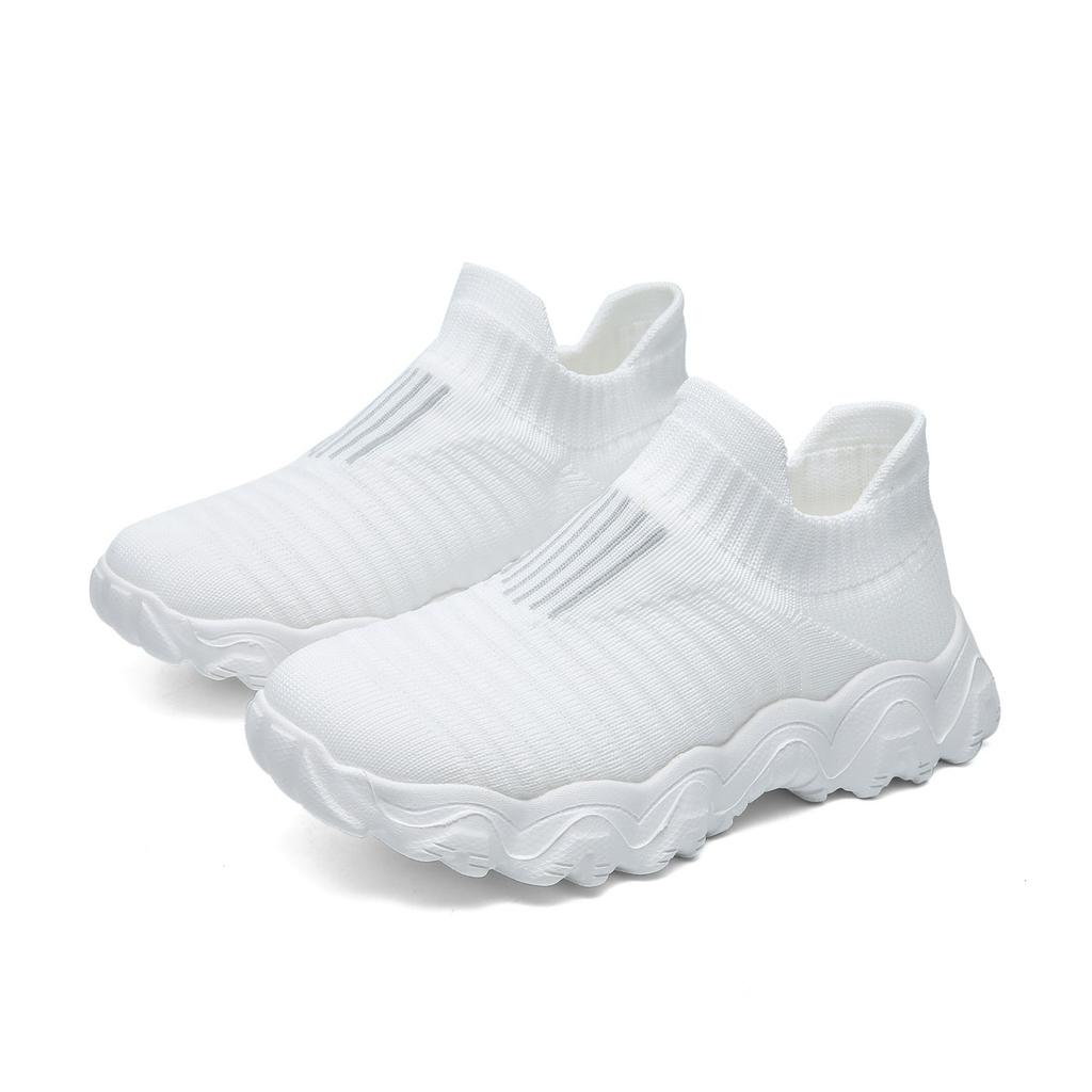 Platform Children High Top Sock Shoes Knit Breathable Boys Slip On Sneaker Casual Sports Lightweight Tennis Shoes for Boy Girls