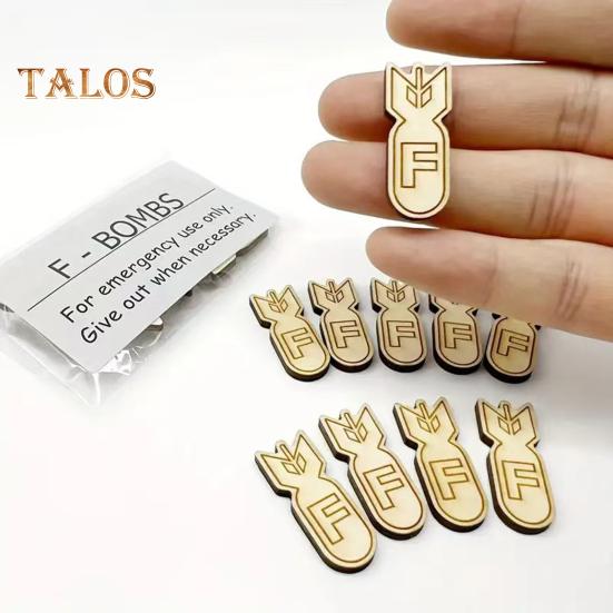 

10 шт. F-бомб орнамент деревянный подарите F-бомб орнамент смешной шуточный подарок для взрослых друзей коллег праздничное украшение офиса 10 pcs