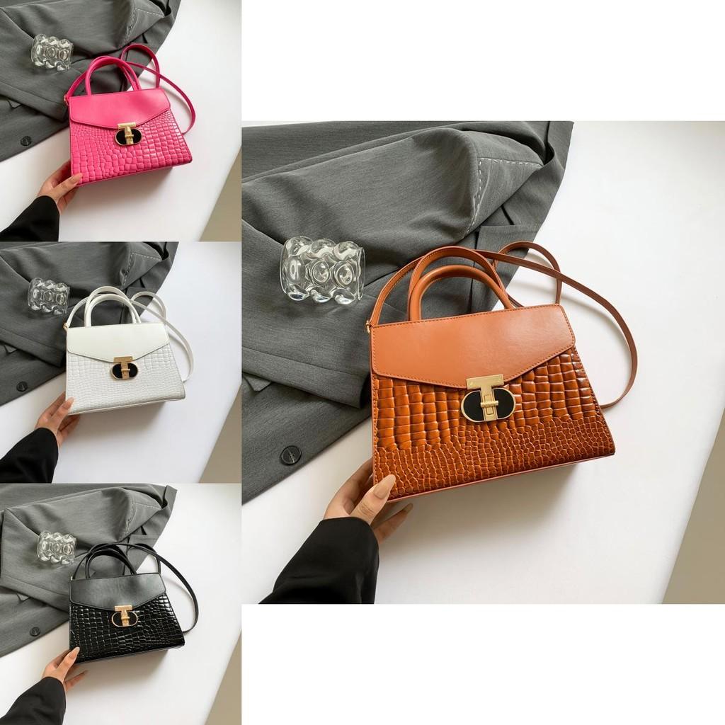 Stylish Vintage Shoulder Bag With Unique Design For Casual Everyday Use In Black White Pink Brown Green Red