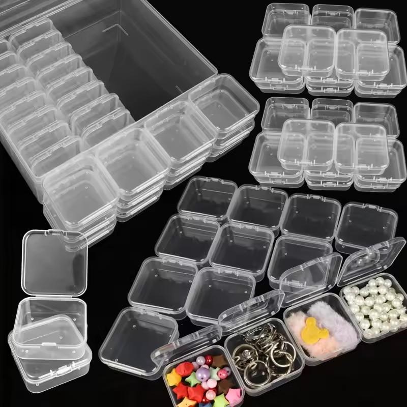 Transparent Bean Storage Box Set, Independent Small Box That Can Be Split, Suitable for Carrying and Creating On The Go