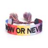 Handmade European Style Embroidered Love Bracelet with Tassels for Girls