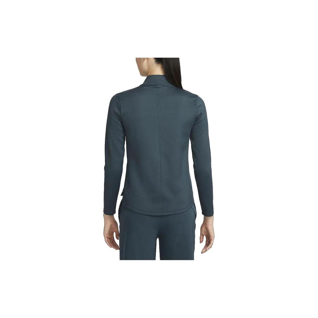 Nike Women's Dri-FIT 1/2-Zip Long-Sleeve Training Top Deep Jungle DD4946-328