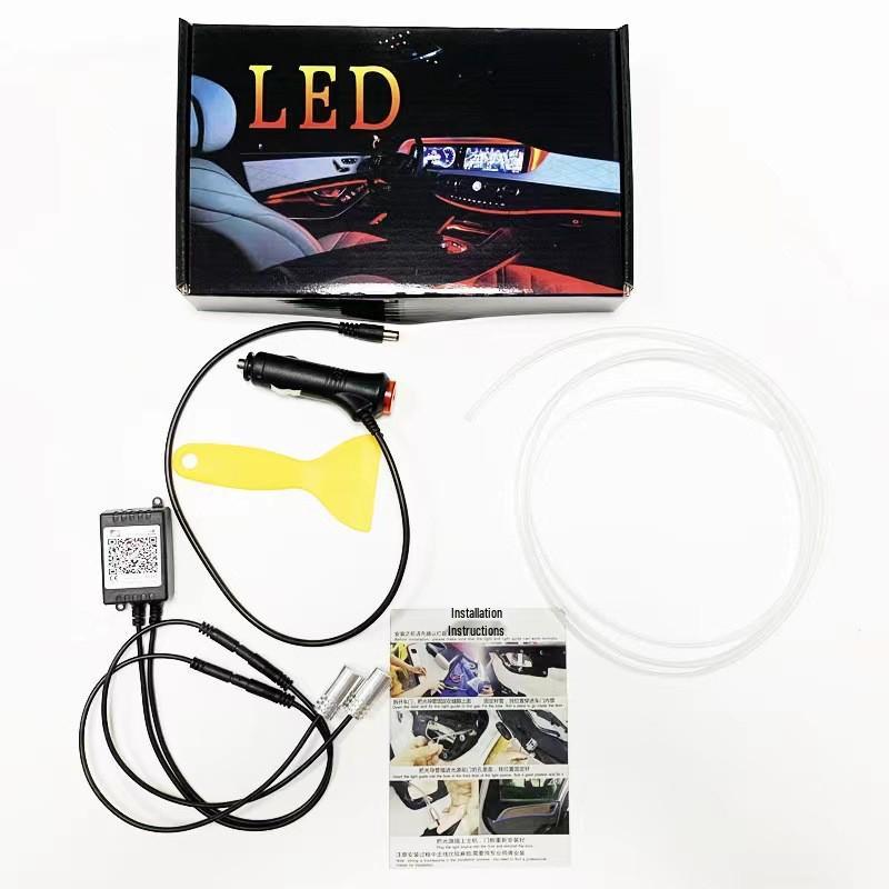 Tesla Model 3/Y Ambient Light App-Controlled Console LED Cup Panel - 64 Colors