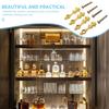 8pcs Sturdy Metal Spindles Portable Accessory for Furniture and Glass Railing Post Connectors With Screws Designs