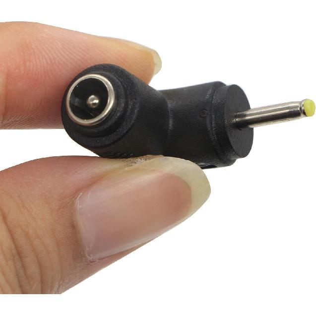 zdyCGTime DC2.5x0.7mm Male 90 Degree Angle to DC5.5x2.1mm Female Adapter5 Volt DC Barrel Power Jack Charging Cable Connector for Tablet, Electronic