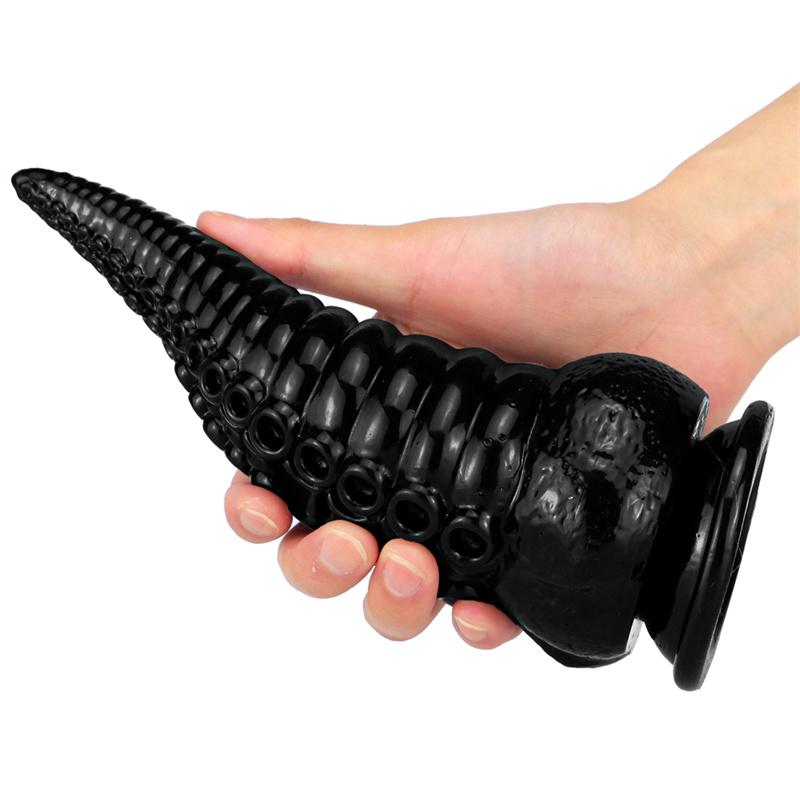 Octopus Tentacle Anal Plug Oversized Transparent Crystal Simulation Dildo Female Masturbator