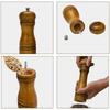 Salt Pepper Mills Solid Wood Pepper Kitchen Tools Cooking Salt Pepper Grinder Hand Movement Oak Wood Pepper Mill Gadgets