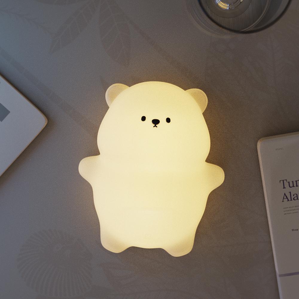 Cute Silicone LED Night Light 3 Level Brightness Rechargeable Nursery Sleeping Lamp Cordless Nightlights For Kids Room Decor