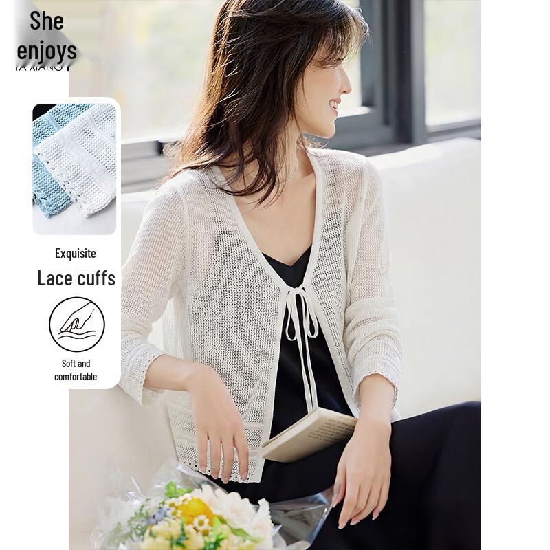 Women s Thin Knit Cardigan Sun Protection A/C Shirt M