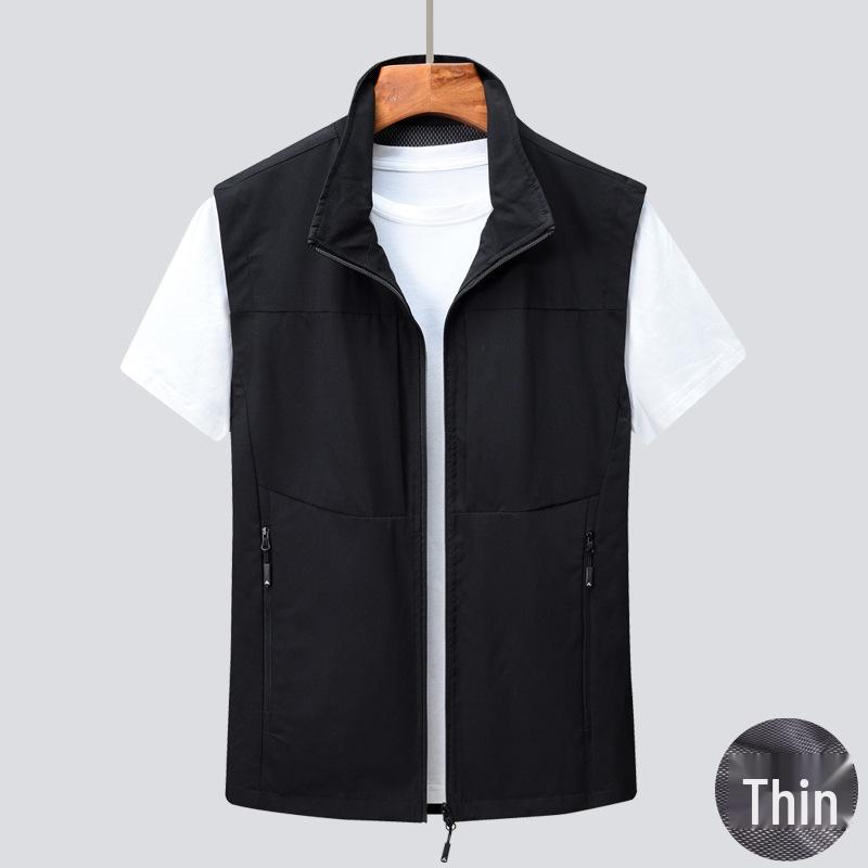 Men's Plus Size 2026 Summer Outdoor Thin Mesh Vest with Multi-Pockets