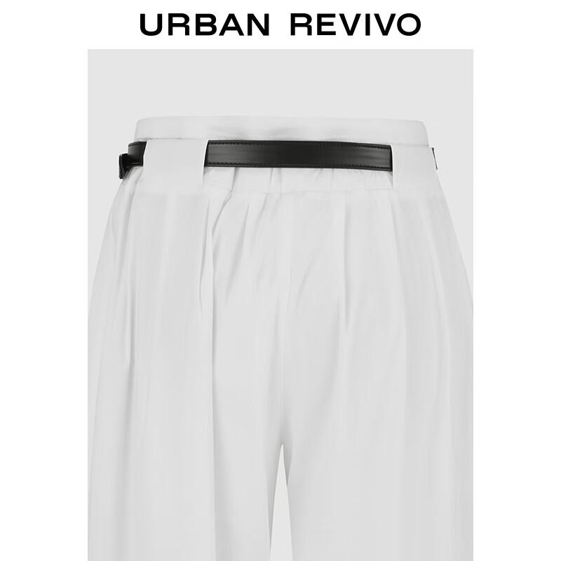 UR 2025 Women's Pleated Drawstring Loose Tapered Pants