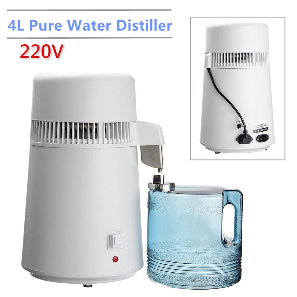 4L 750W Pur Distillateur d/'eau acierinoxydable Hôpital Eau Pure Bureau Médical