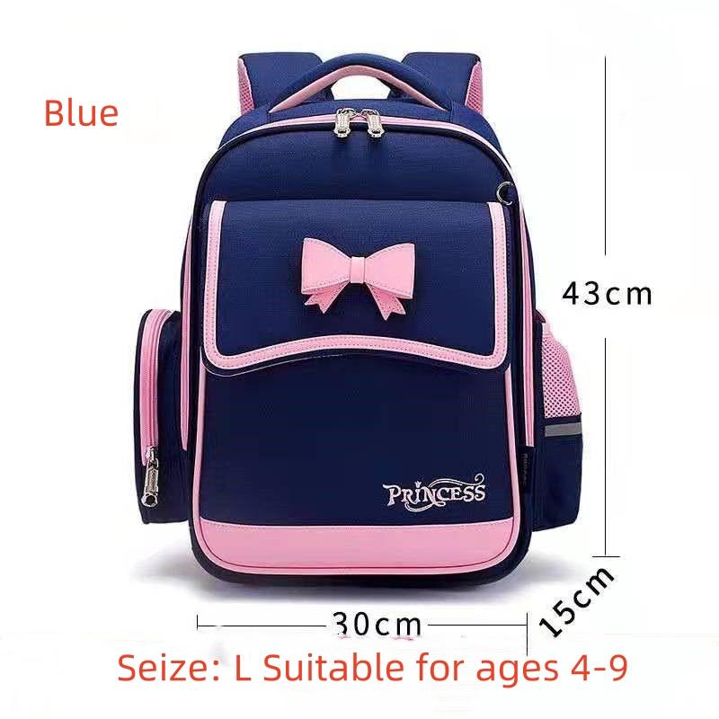 Comfortable Lightweight Girls Cute Schoolbag Fashionable Schoolbag Waterproof Wear-resistant England Style Oxford Cloth