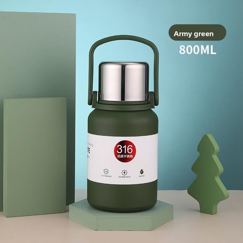 316 Stainless Steel Thermos Cup, High Value, Large Capacity Thermal Insulation Pot, Portable, Outdoor Men and Women Water Cup