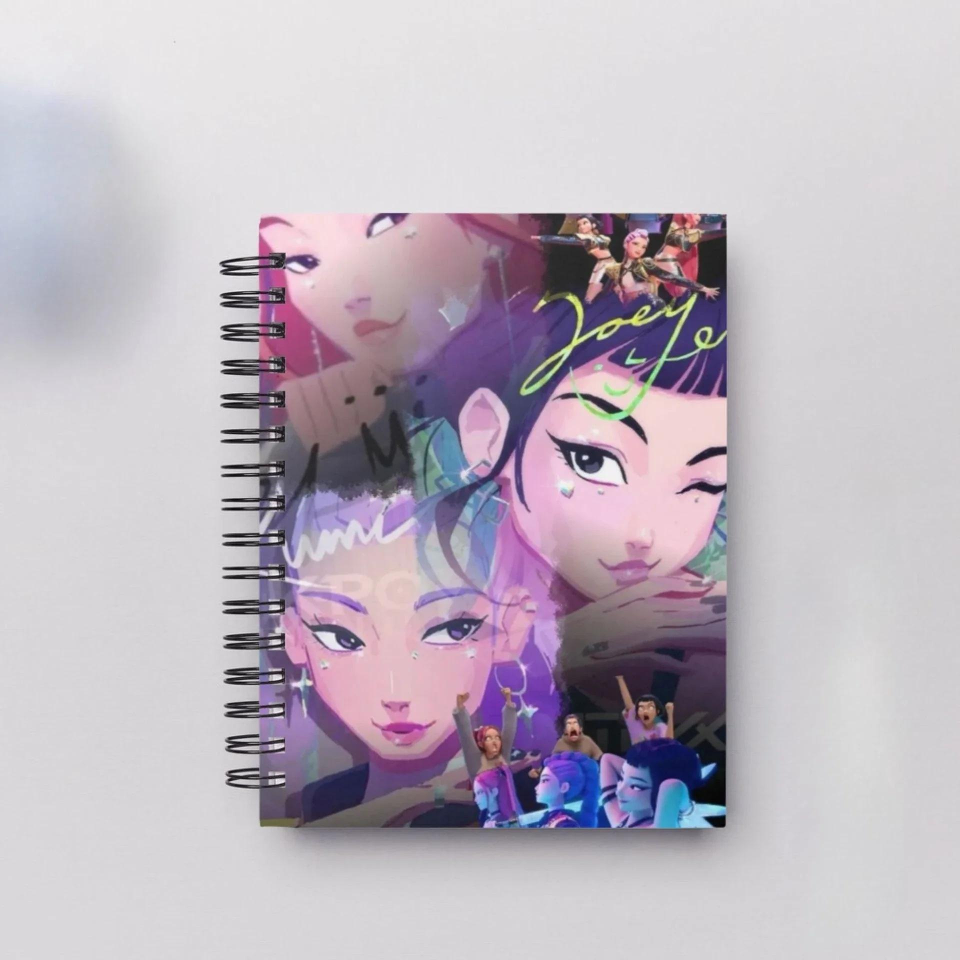 Новинки K-pop Демон Хантерс Аниме Блокноты Канцелярские товары Блокноты на спирали для студентов Книга для записей Подарок Аниме-мерч