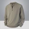 Men Long Sleeve Crew Neck Half Zip Loose Fit Casual Sweatshirt