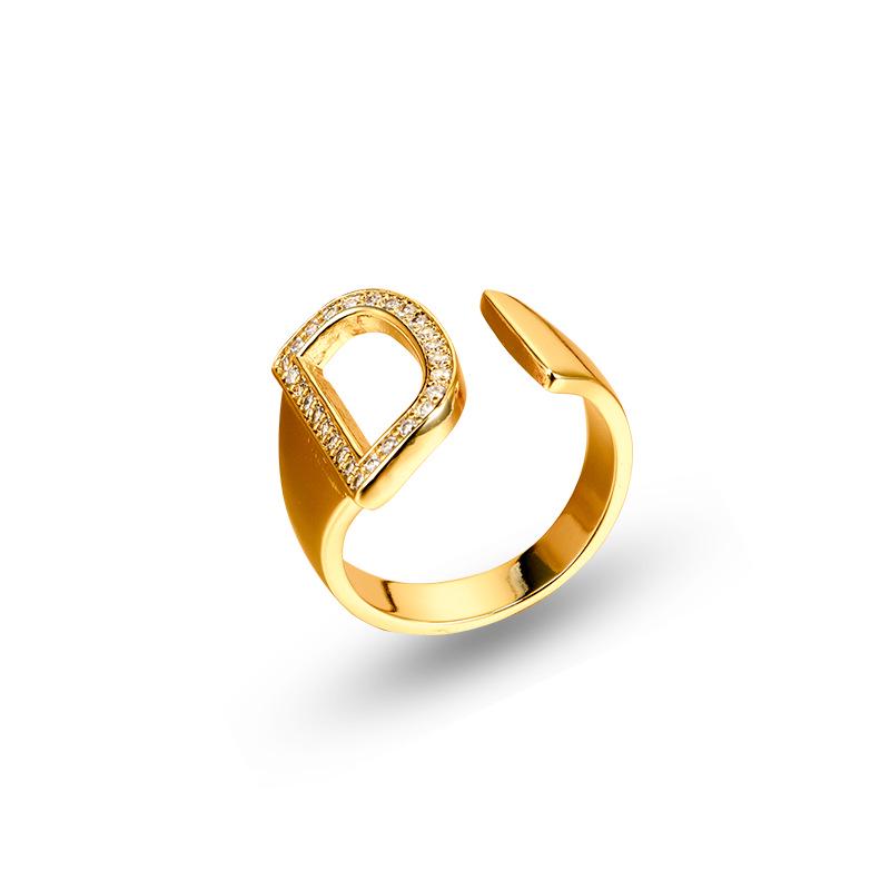 26 English Alphabet Adjustable Women's Fashion Rings