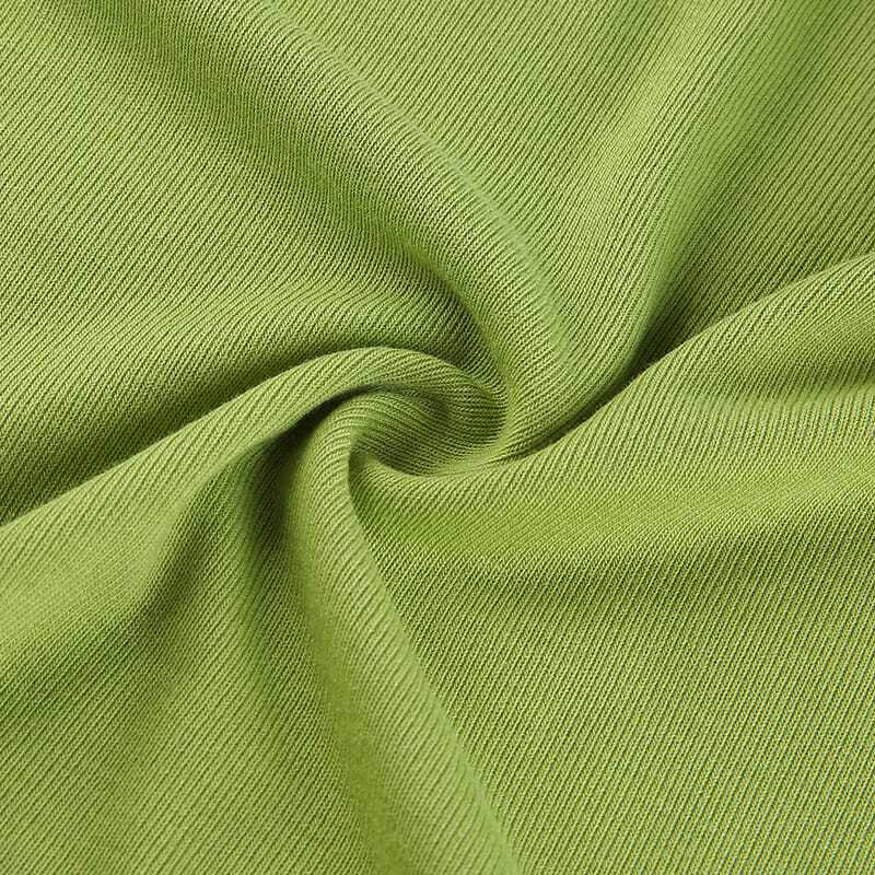 Dvoudílné tričko v kontrastní barvě s odklopenými rameny Dámské Slim Nepravidelné Top Krátký Dlouhý Rukáv