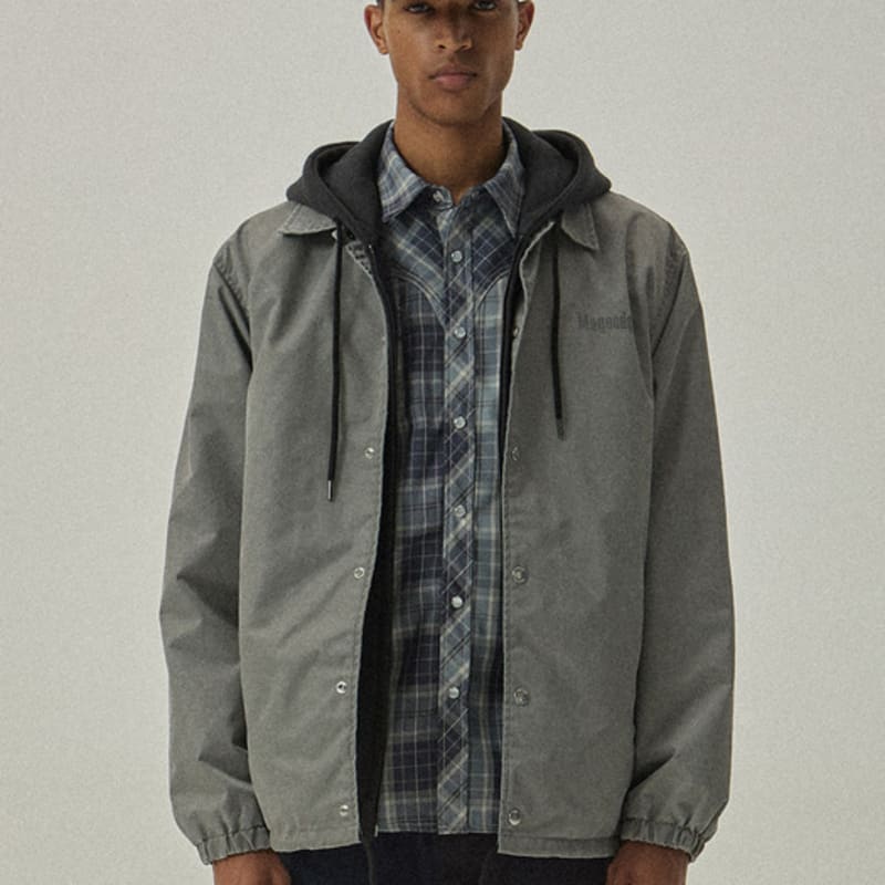 MAGOODGAN Headwear 9314 Pigment Cotton Lettering Brown Ball Cap