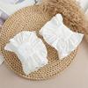Women Detachable Sleeve Fake Cuffs Female Lace Pleated Flare Sleeve False Cuffs Ruffles Wristband Decorative Accessory
