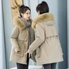 Removable liner, one dress and three wear Parker down jacket for women's new winter explosion, waist and thin coat