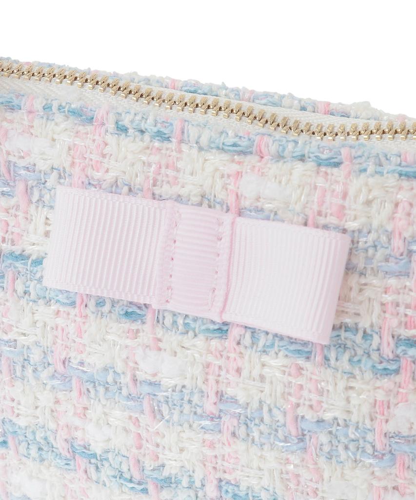 Maison de Fleur Women's Linton Tweed Pouch, Black