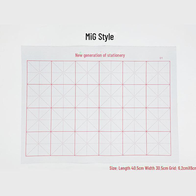 Cârpă groasă de exersare pentru caligrafie cu orez imitație pentru începători - Pensule de scris cu apă și grilă goală