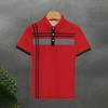Pánské oblečení Léto Krátký rukáv Módní Barevný blok Golfové polo tričko Pánské Slim Fit Sportovní Pružnost Knoflíkové polo tričko Topy