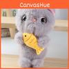 Cat Hug Fish Plush Charm Pendant Key Chain For Bag Decoration And Plays Girls
