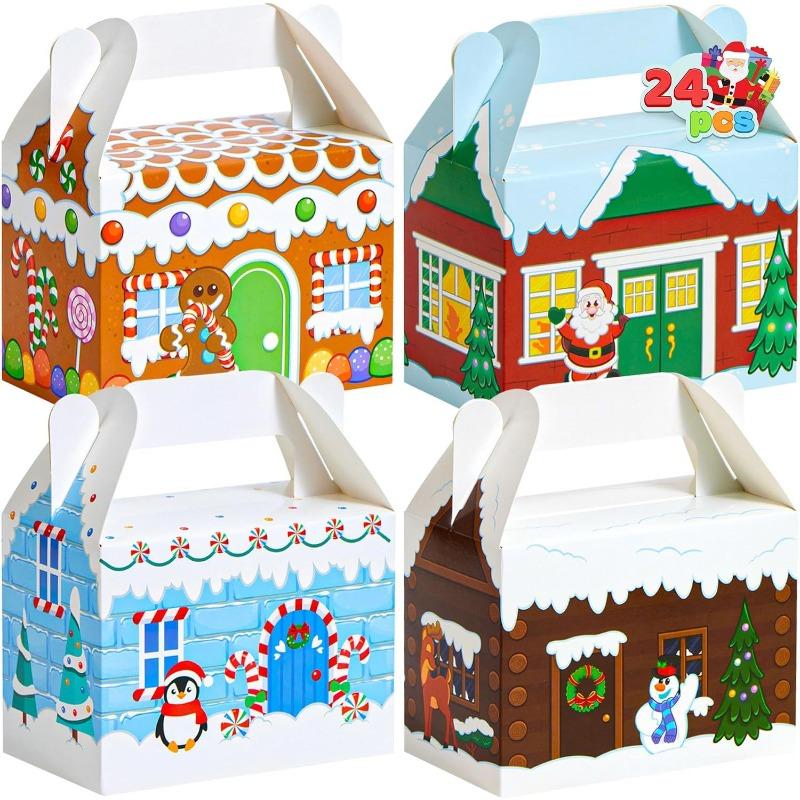 Christmas Gift Box Handheld Candy Cookies Packaging Box Christmas Holiday Party Gift Box
