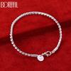 925 Sterling Silver Fashion 4mm Bracelet Wedding Jewelry