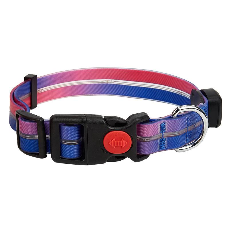 new trend waterproof LED glowing dog collar large, medium and small universal pet collar leash dog leash factory direct sales