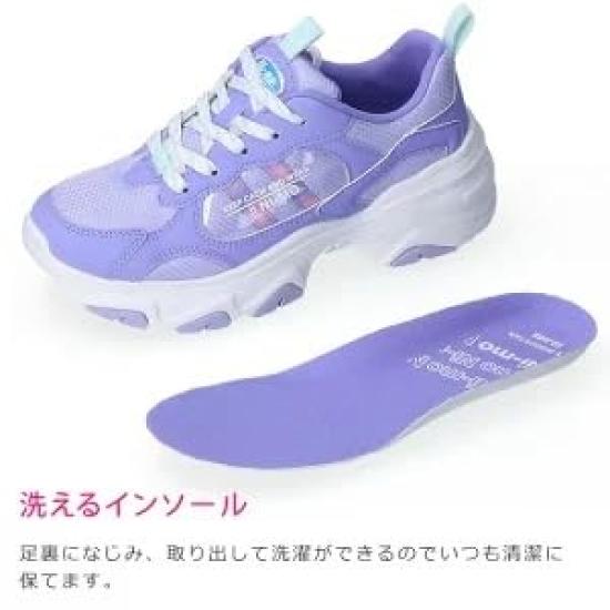 Moonstar NM J097 Size 2E Girls' Sneakers, Purple, 23.0 Cm,