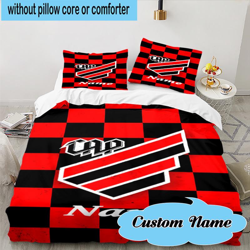 3PCS Custom Name Cap Name Wings Logo Bedding Set, Including 1pc Duvet Cover And 2pcs Pillowcases, Suitable for Dorms and Bedrooms Gift
