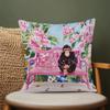 1pc Bohemian Monkey Pillow Cover, 45.01 X 45.01cm, Hand Washable Floral Polyester Pillow Cover with Zipper - Bohemian Style Decor for Sofa, Couch, Bed