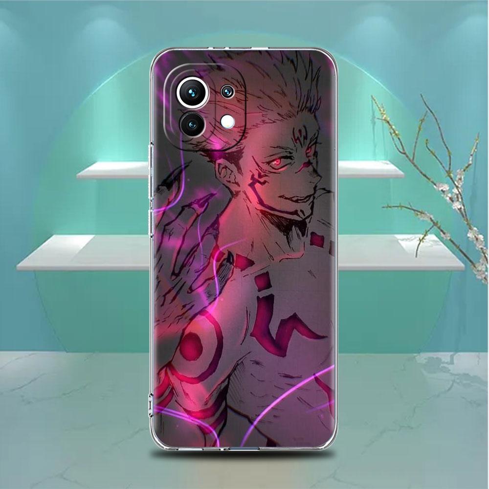 Przezroczyste Etui Do Xiaomi Mi Poco X3 NFC M3 Pro F3 F1 11 Lite 12 Note 10 11T 9T Przezroczysta Osłona Telefonu Jujutsu Kaisen