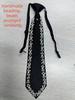 1pc Elegant Women's Pearl Necktie, Handmade Pearl Decorated Tie, Adjustable Silk Pre-Tied Necktie, Suitable For Formal Occasions