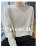 Women's Thickened Cashmere Sweater - Loose Fit, Round Neck, Long-Sleeved, Knitted Base Shirt for Autumn/Winter Fashion