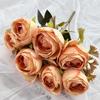 Artificial Rose Bouquet For Wedding Decor And Photography Props With Silk Fabric Material