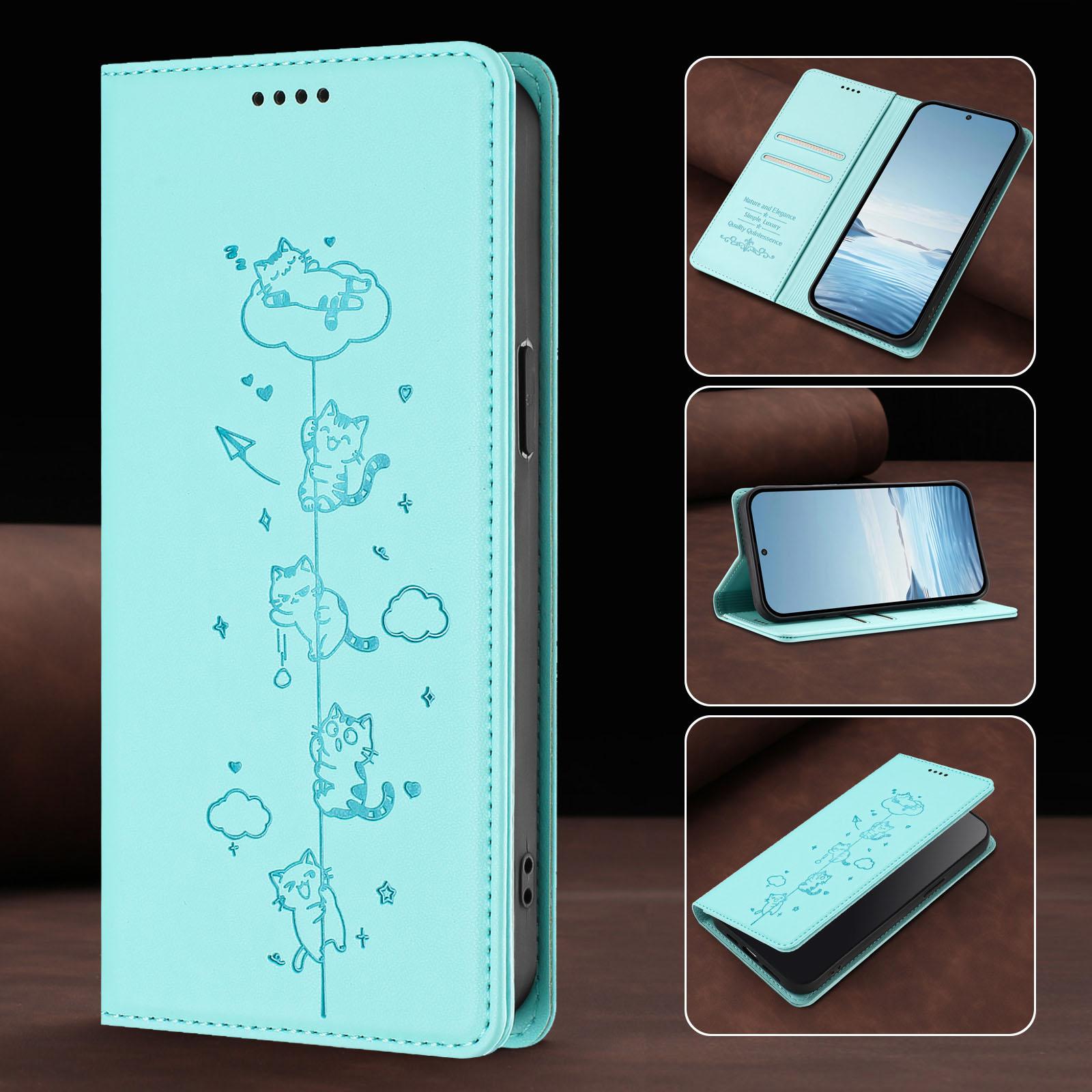 

Cute Cat Phone Case for Honor X6D X8D X9D X7D X5C X5B Plus X9C Smart X8C X7C X6C X6B X7B X8B Cases Magnetic Leather Flip Cover Honor X6d