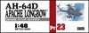 Hasegawa US Army Apache Langbogen Plastikmodell PT23 1/48 AH-64D