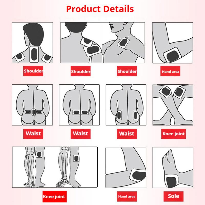 Neck, Back & Shoulder Pain Relief Patches  Nanotechnology Tape, Hypoallergenic Material  6 Patches Per Pack