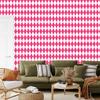 Harlequin Diamonds Wallpaper Powder Pink, White and Pink 50x1000