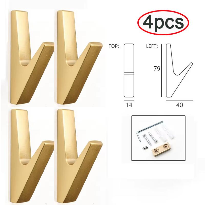 Wall Mounted Coat Rack Hooks With Screws Heavy-Duty Hanging For Kitchen Bathroom Towel Storage Rack Black Metal Clothes Hanger